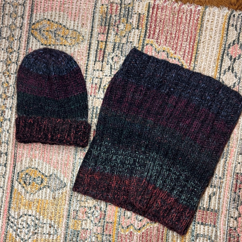 Mossimo Supply Co. Multicolor Knit Scarf and Hat Set - Picture 2 of 2